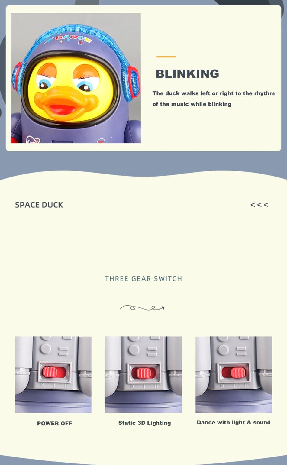 New Space Duck Dancing Toy