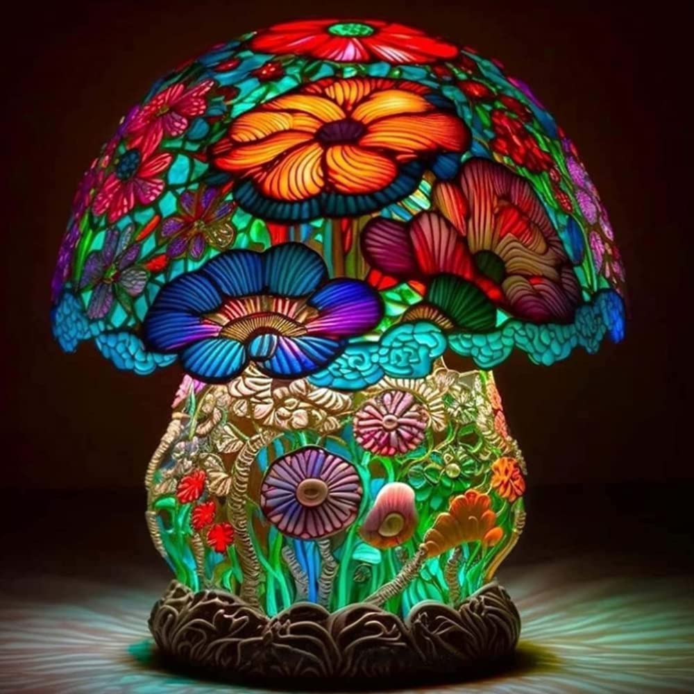 Creative Flower Mushroom Retro Table Night Lamp