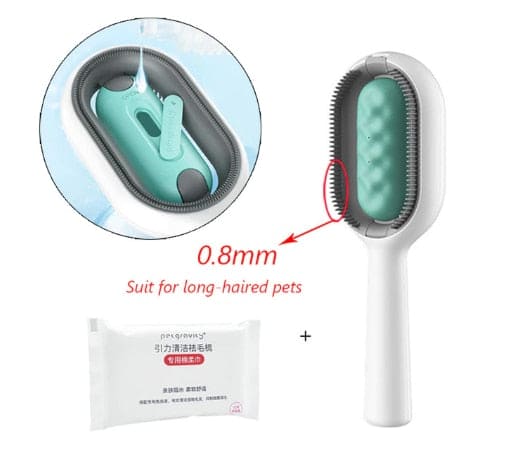 Pet Hair Removal Comb With Wipes