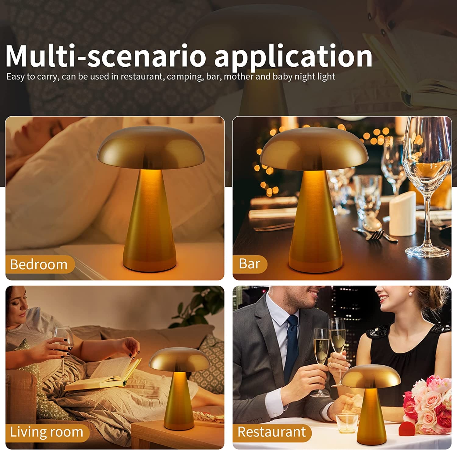 New Touch Dimming Rechargeable LED Table Lamps