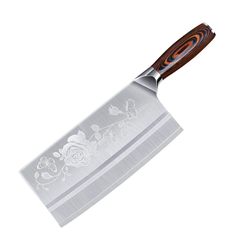 Stainless Steel  Kitchen Knives  Meat Cleaver 8inch Chinese Knife Butcher Knife Chopper Vegetable Cutter Kitchen Chef Knife Handmade Knives Handmade Knife - Statnmore-7861