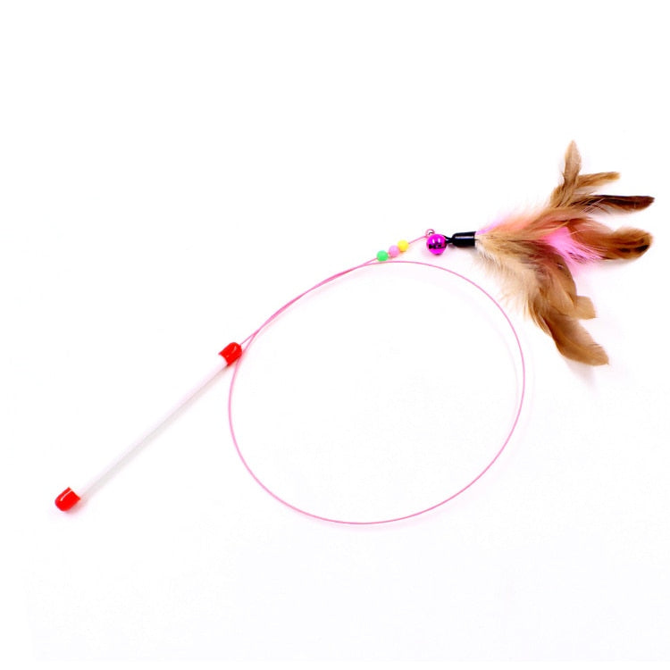 Simulation Funny Feather Bird Interactive Cat Toy