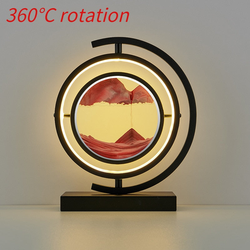 Unique Decorative Sand Painting Night Light Table Lamp