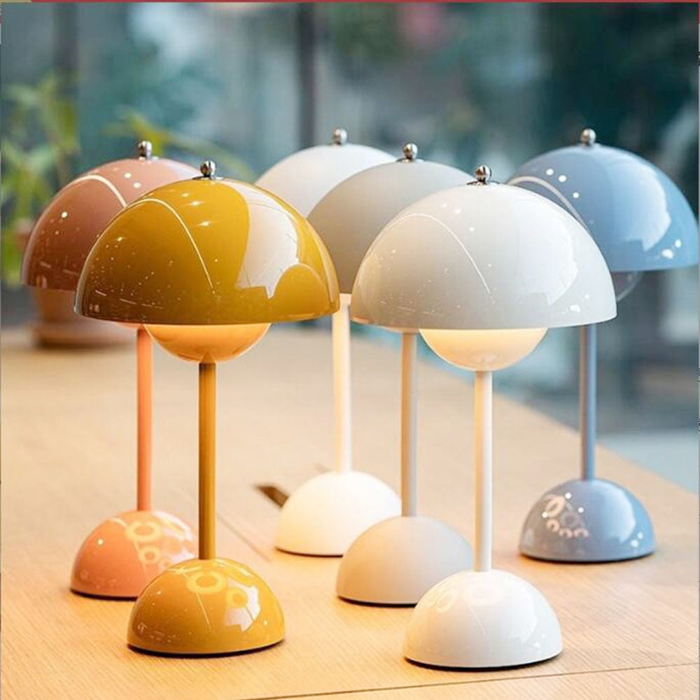 Mushroom Flower Bud Rechargeable LED Table Lamps